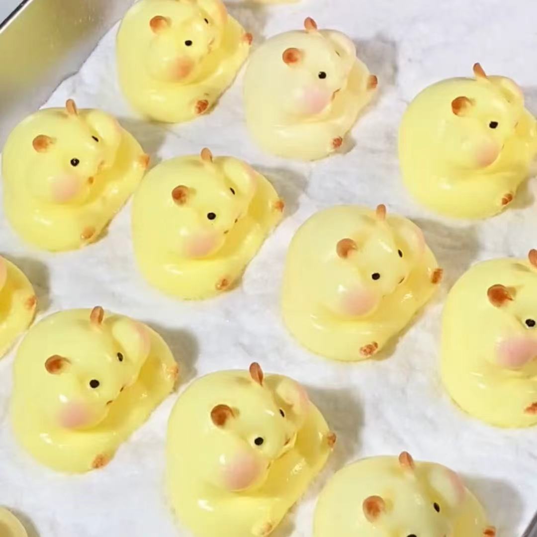 Handmade Squishy Hamster Stress Relief Taba Squishy Toy with Flocking