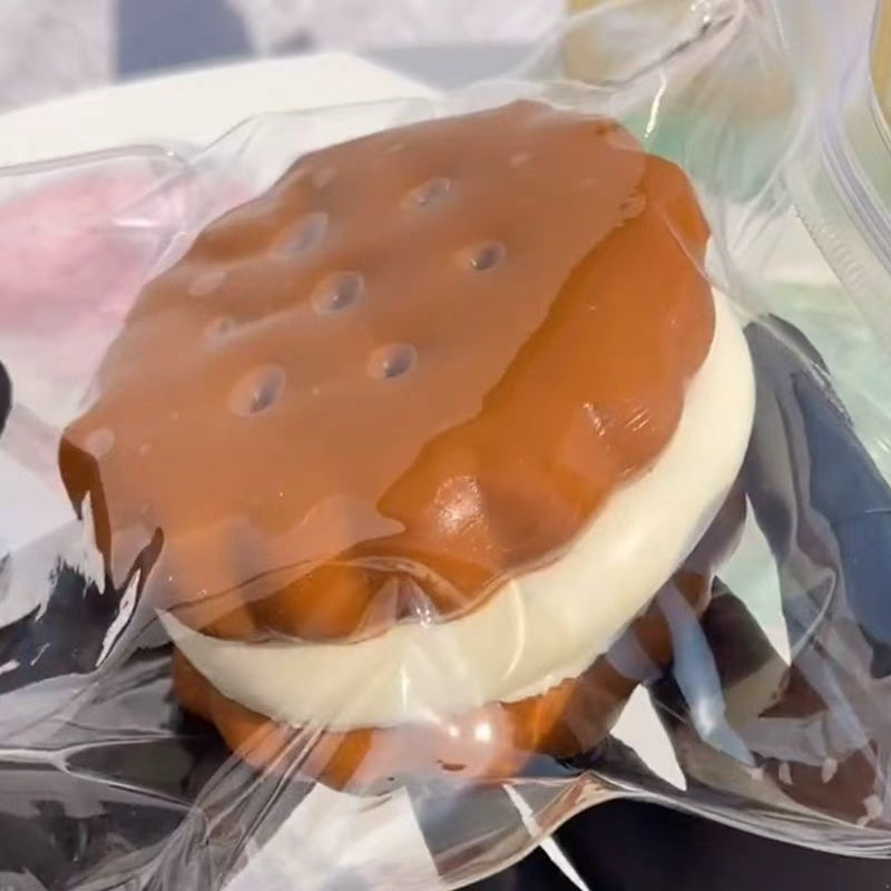 Handmade Silicone Sandwich Cookies Stress Relief Squishy Toy