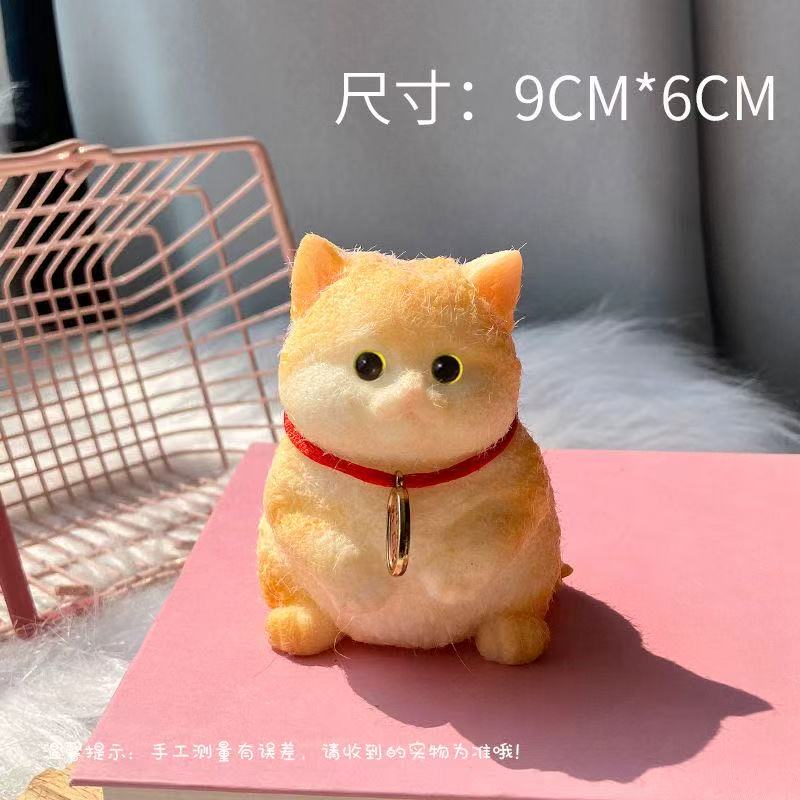 Handmade Silicone Orange Cat Taba Squishy Toy