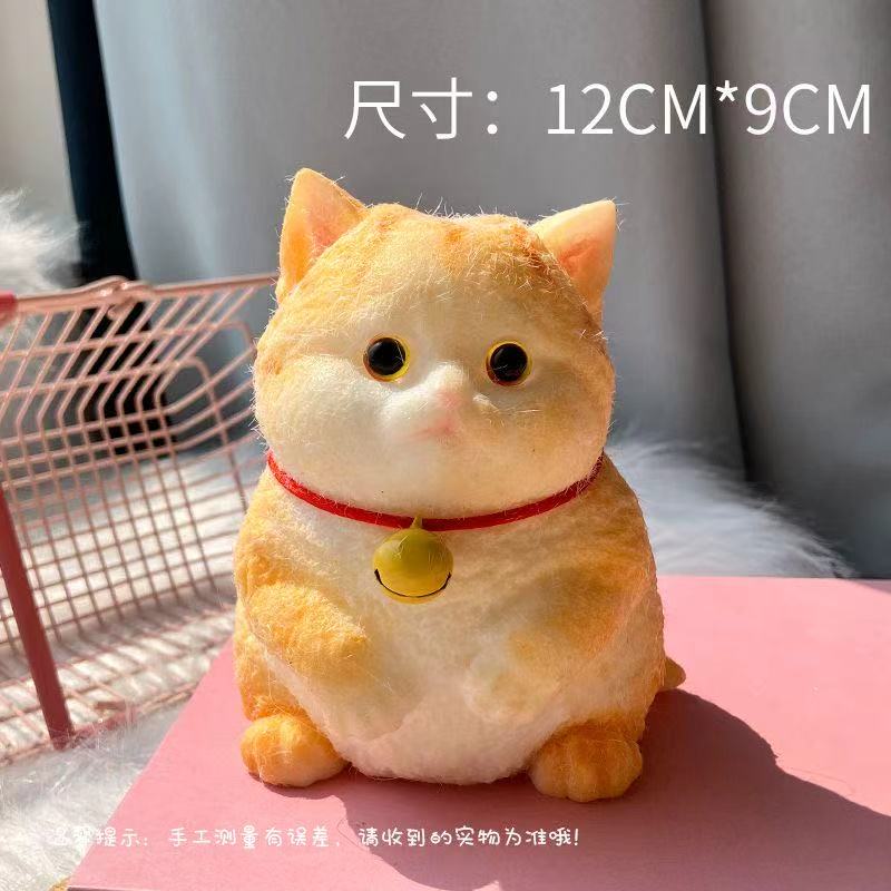 Handmade Silicone Orange Cat Taba Squishy Toy