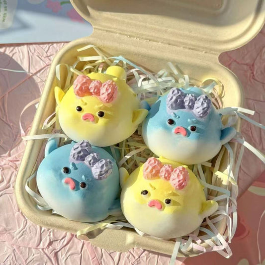 Handmade Silicone Angry Pufferfish Stress Relief Squishy Toy
