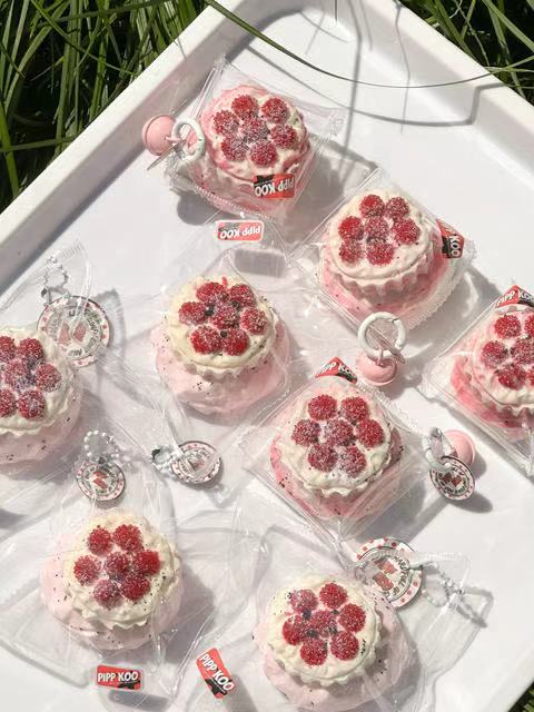 Handmade Silicone Plum Cake Stress Relief Squishy Toy