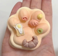 breakfast kitten paw squishy toy
