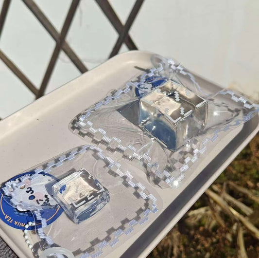 minecraft glass cube squishy toy