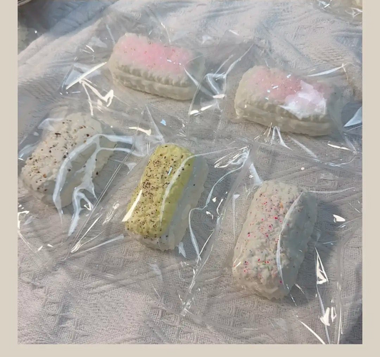 Cream brick slow back squishy toys (random shape and colour)